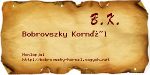 Bobrovszky Kornél névjegykártya